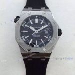 Swiss AAA Replica Audemars Piguet Royal Oak Diver 15710 Black Rubber Strap